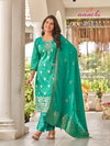 Zara By Aanchi Shimmer Jacquard Kurti With Bottom Dupatta Wholesale Online